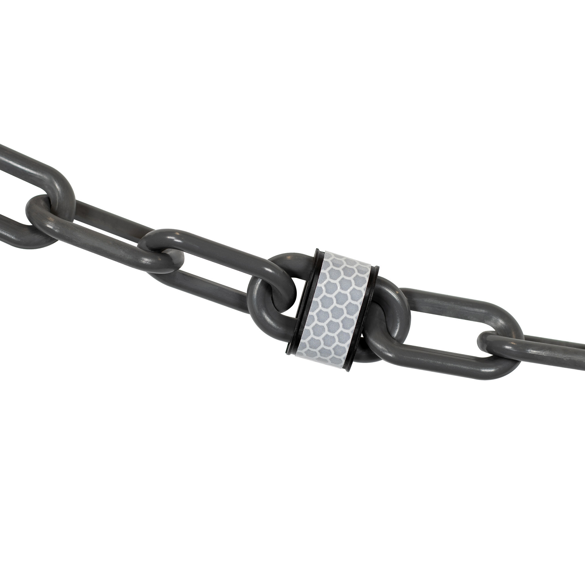 Mr. Chain Reflective Plastic Safety Chain — 2in. x 100ft., Slate Gray, UV Resistant, Model# 52057-100